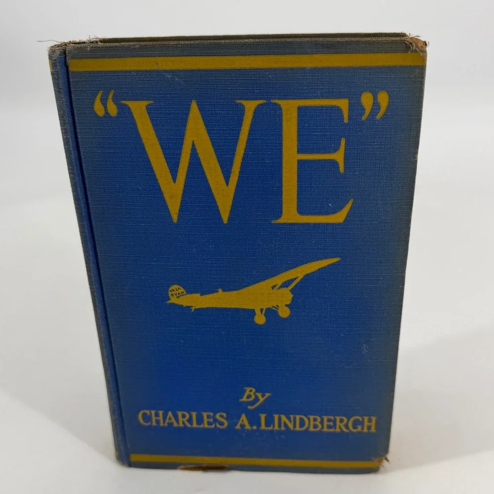 WE Charles Lindbergh 1927 Grosset & Dunlap Vintage Aviation Book Spirit St Louis